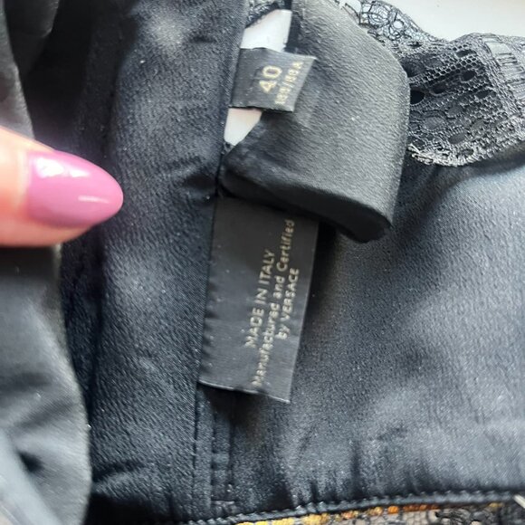 Versace Baroque Silk Bustier-Style Top | Worn Once | Tailored Fit | $995 Retail - Picture 5 of 9